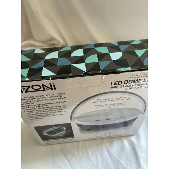 NiZoni LED DOME LAMP with Wireless Phone Charger & HD Audio Speaker. (NEW) - Picture 3 of 5